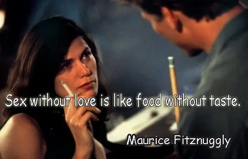 Sex without love is like food without taste
