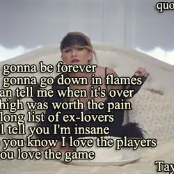So it's gonna be forever Or it's gonna go down in flames You can tell...
