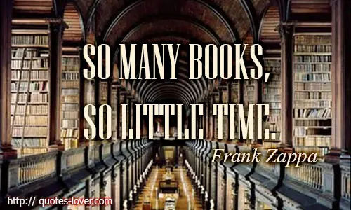 So many books, so little time.