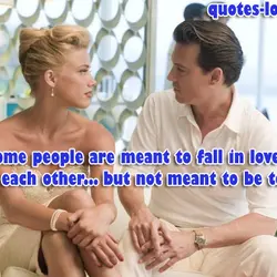 Some people are meant to fall in love with each other...but not meant to be...