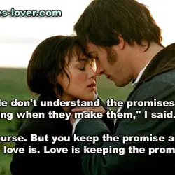 Some people don't understand the promises they're making when they make them," I said. "Right,...