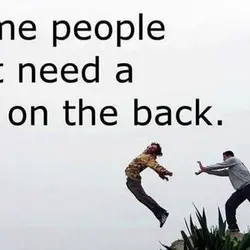 Some people just need a pat on the back