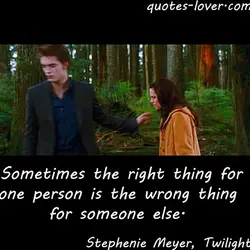 Sometimes the right thing for one person is the wrong thing for someone else.