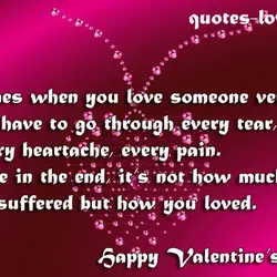 Sometimes when you love someone very much, you’d have to go through every tear, every...