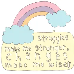 Struggles make me stronger, changes make me wiser.