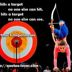 Talent hits a target no one else can hit. Genius hits a target no one...