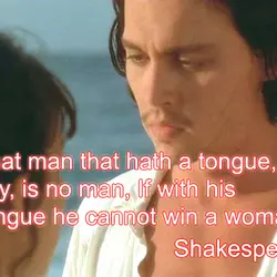 That man that hath a tongue I say is no man If with his tongue...