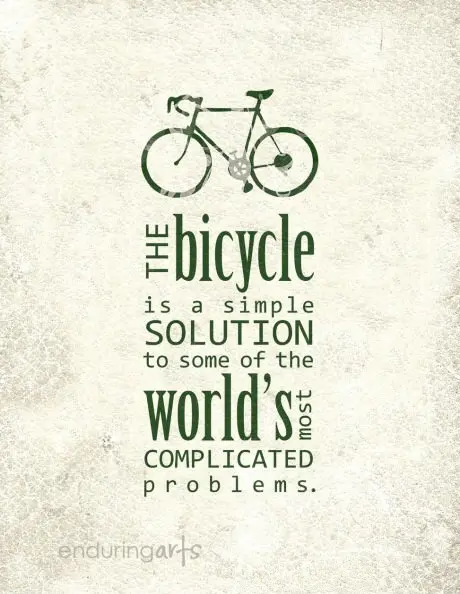 The bicycle is a simple solution to some of the world's most complicated problems