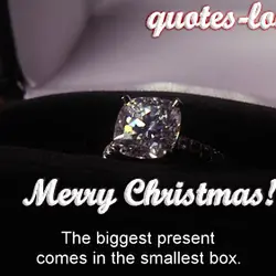 The biggest present comes in the smallest box. Merry Christmas!