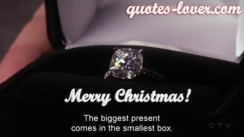 The biggest present comes in the smallest box. Merry Christmas!
