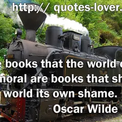 The books that the world calls immoral are books that show the world its own...