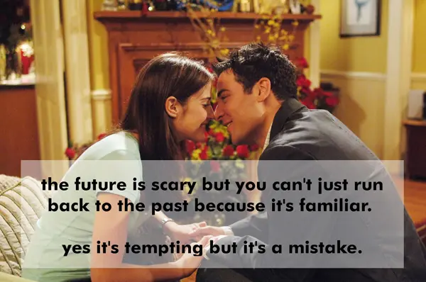 The future is scary but you can't just run back to the past because it's familiar. Yes it's tempting but it's a mistake.