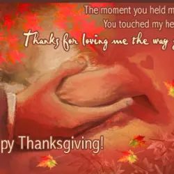 The moment you held my hand You touched my heart. Thanks for loving me the...