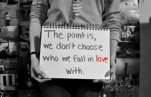 The point is we don't choose who we fall in love with.