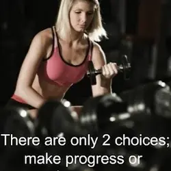 There are only two choices make progress or make excuses.