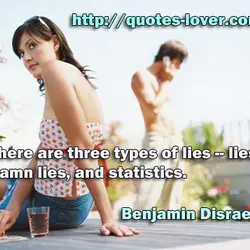 There are three types of lies -- lies, damn lies, and statistics.