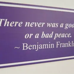 There never was a good war or a bad peace