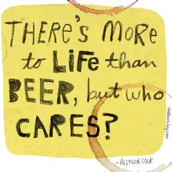 There's more to life than beer, but who cares