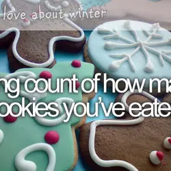 Things I love about winter: losing count of how many cookies you've eaten