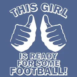 This girl is ready for some football.