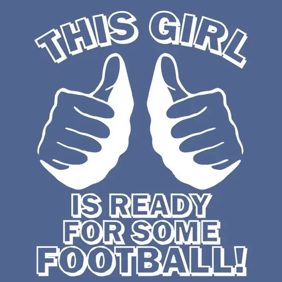 This girl is ready for some football.