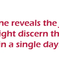 Time alone reveals the just man, but you might discern the bad man in a...