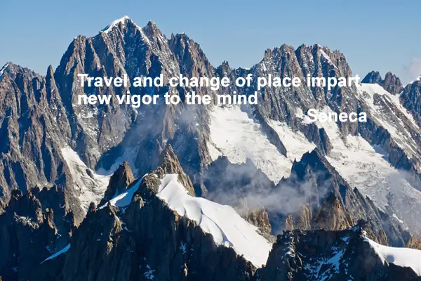 Travel and change of place impart new vigor to the mind