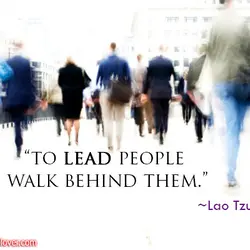 To lead people walk behind them.