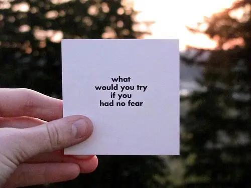 What would you try if you had no fear.