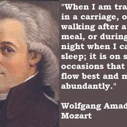 When I am travelling in a carriage, or walking after a good meal, or during...
