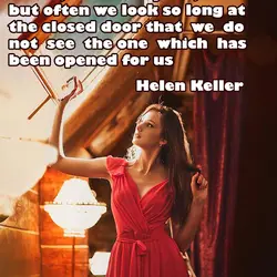 When one door of happiness closes, another opens; but often we look so long at...