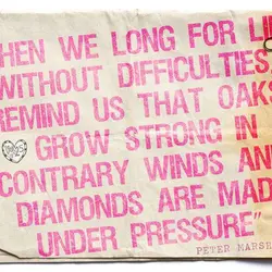When we long for life without difficulties, remind us that oaks grow strong in contrary...