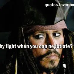 Why fight when you can negotiate?