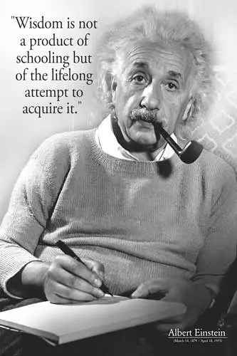 Wisdom is not a product of schooling but the lifelong attempt to acquire it
