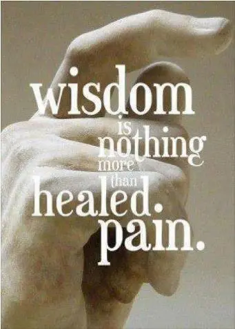 Wisdom is nothing more than healed pain