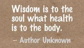 Wisdom is to the soul what health is to the body.