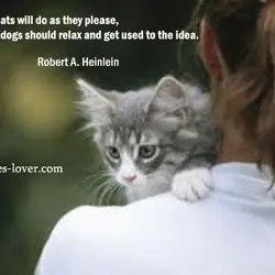 Women and cats will do as they please, and men and dogs should relax and...