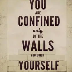You are confined only by the walls you build yourself.