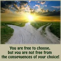 You are free to choose, but you are not free from the consequences of your...