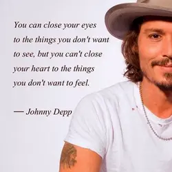 You can close your eyes to the things you don't want to see, but you...