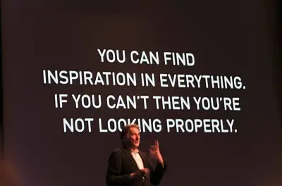 You can find inspiration in everything. If you can't then you not looking properly.