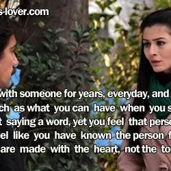 You can talk with someone for years, everyday, and still, it won't mean as much...
