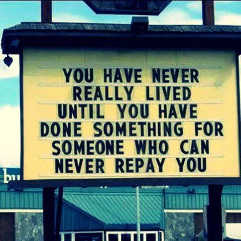 You have never really lived until you have done something for someone who can never repay you