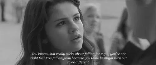 You know what really sucks about falling for a guy you're not right for You fall anyway because you think he might turn out to be different