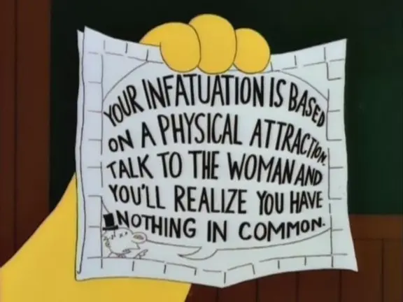 Your infatuation is based on a physical attraction, talk to the woman and you'll realize you have nothing in common.
