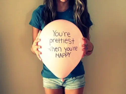 You're prettiest when you're happy