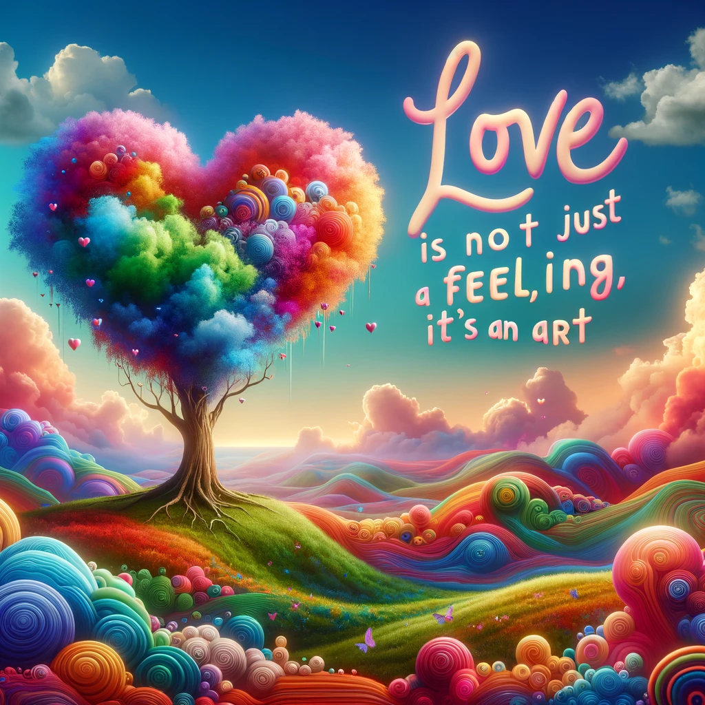 Love is not just a feeling it's an art