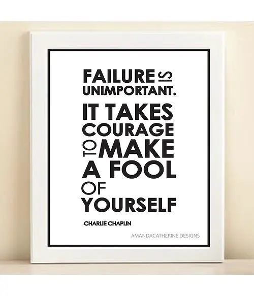 Failure is unimportant. It takes courage to make a fool of yourself.