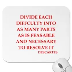 Divide each difficulty into as many parts as is feasable and necessary to resolve it