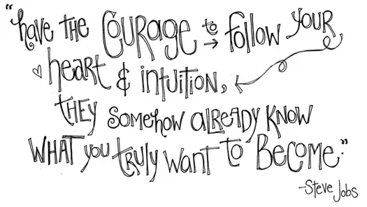 Have the courage to follow your heart & intuition, they somehow already know what you truly want to become
